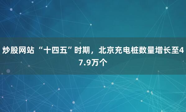 炒股网站 “十四五”时期，北京充电桩数量增长至47.9万个